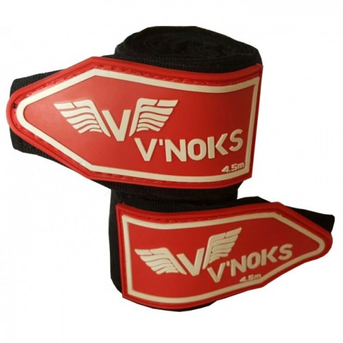 Бинты боксерские V`Noks 4,5m Black, red